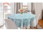 Abakuhaus Tovaglia Rotonda Blu Con Mandala, Motivo Orientale Rotondo, Tovaglia Circolare Per Sala Da Pranzo, Decorazione Per Cucina, 150 Cm, Azzurro Pallido Acquamarina