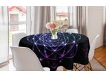 Abakuhaus Tovaglia Rotonda Stern Mandala, Tema Universo Stelle, Tovaglia Circolare Per Sala Da Pranzo, Decorazione Cucina, 150 Cm, Multicolore