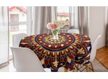 Abakuhaus Tovaglia Rotonda Mandala, Look Ispirato Alle Piastrelle Orientali, Tovaglia Circolare Per Decorare La Sala Da Pranzo E La Cucina, 150 Cm, Lavanda Bordeaux