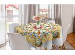 Abakuhaus Tovaglia Rotonda Mandala, Lively Colorata, Tovaglia Circolare Per Sala Da Pranzo Cucina Decorazione, 150 Cm, Multicolore