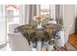 Abakuhaus Tovaglia Rotonda Mandala, Stile Boho Tribale Paisley, Tovaglia Circolare Per Decorazione Sala Da Pranzo Cucina, 150 Cm, Multicolore