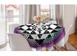 Abakuhaus Tovaglia Rotonda Stern Mandala, Acquerelli Triangolari, Tovaglia Circolare Per Sala Da Pranzo, Decorazione Cucina, 150 Cm, Multicolore