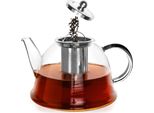 Teiera Orion In Vetro Borosilicato Con Inserto Colino Rimovibile In Acciaio Inox E Coperchio Brocca In Vetro Brocca In Vetro 1,65L