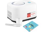 TZS First Austria - Eismaschine 1L mit Kompressor 3 in 1 - Ice Cream Maker 100W selbstkühlend für Frozen Joghurt, Sorbet & Eiscreme - Kleine Speiseeismaschine inkl. Rezeptheft, Messbecher & Spatel