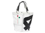 Borsa Shopping Sea Girl, Tela Bianca/Nera, Borsa Shopping