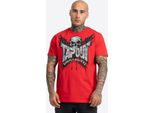 T-Shirt Uomo Regular Fit Creston Rosso/Nero/Argento S Tapout