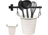 Contenitore Da Cucina Orion Contenitore Per Utensili Da Cucina In Metallo Con Gancio Per Appendino
