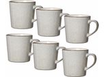 Ritzenhoff & Breker Set Di Tazze Da Caffè Visby, Set Di 6, Tazza Da Caffè, Tazza, Gres, Grigio, 400 Ml, 318289