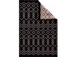 Tappeto Kelim- Tappeto Per Soggiorno, Camera Da Letto, Cucina, Bagno - Tappeto Kilim Moderno Boho, Dimensioni: 120X170 Cm, Nero-Beige