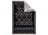 Tappeto Kelim- Tappeto Per Soggiorno, Camera Da Letto, Cucina, Bagno - Tappeto Kilim Moderno Boho, Dimensioni: 160X230 Cm, Bianco E Nero