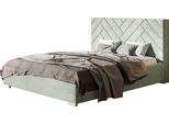 Letto Imbottito Sevilla Con Testiera, 120X200 Cm, Letto Matrimoniale Con Rete E Doghe In Legno, Tessuto Velour Grigio