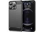 Custodia Per Iphone 13 Pro In Silicone Tpu Morbido, Fibra Di Carbonio, Custodia Protettiva Antiurto Nera
