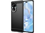 Custodia Per Honor 80 In Morbido Silicone Tpu, Fibra Di Carbonio, Custodia Protettiva Antiurto Nera