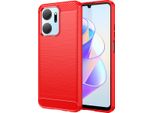 Custodia Per Honor X7A In Silicone Tpu Morbido, Fibra Di Carbonio, Custodia Protettiva Antiurto Rossa