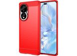 Custodia Per Honor 80 In Silicone Tpu Morbido, Fibra Di Carbonio, Custodia Protettiva Antiurto Rossa