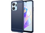 Custodia Per Honor X7A In Silicone Tpu Morbido, Fibra Di Carbonio, Custodia Protettiva Antiurto Blu