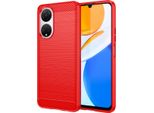 Custodia Per Honor X7 In Silicone Tpu Morbido, Fibra Di Carbonio, Custodia Protettiva Antiurto Rossa