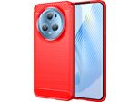 Custodia Per Honor Magic5 Pro In Silicone Tpu Morbido, Fibra Di Carbonio, Custodia Protettiva Antiurto Rossa
