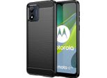 Custodia Per Motorola Moto E13 In Silicone Tpu Morbido, Fibra Di Carbonio, Custodia Protettiva Antiurto Nera