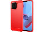 Custodia Per Honor X5 In Silicone Tpu Morbido, Fibra Di Carbonio, Custodia Protettiva Antiurto Rossa