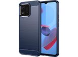 Custodia Per Honor X5 In Silicone Tpu Morbido, Fibra Di Carbonio, Custodia Protettiva Antiurto Blu