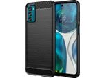 Custodia Per Motorola Moto G42 In Silicone Tpu Morbido, Fibra Di Carbonio, Custodia Protettiva Antiurto Nera