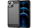 Custodia Per Iphone 13 In Silicone Tpu Morbido, Fibra Di Carbonio, Custodia Protettiva Antiurto Nera