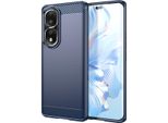 Custodia Per Honor 80 Pro In Silicone Tpu Morbido, Fibra Di Carbonio, Custodia Protettiva Antiurto Blu