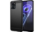 Custodia Per Realme 10 5G In Silicone Tpu Morbido, Fibra Di Carbonio, Custodia Protettiva Antiurto Nera