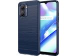 Custodia Per Realme C30S In Silicone Tpu Morbido, Fibra Di Carbonio, Custodia Protettiva Antiurto Blu