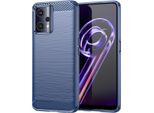 Custodia Per Realme 9 Pro In Silicone Tpu Morbido, Fibra Di Carbonio, Custodia Protettiva Antiurto Blu