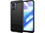 Custodia Per Realme C33 In Silicone Tpu Morbido, Fibra Di Carbonio, Custodia Protettiva Antiurto Nera