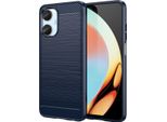 Custodia Per Realme 10 4G In Silicone Tpu Morbido, Fibra Di Carbonio, Custodia Protettiva Antiurto Blu