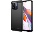 Custodia Per Xiaomi Redmi 12C In Silicone Tpu Morbido, Fibra Di Carbonio, Custodia Protettiva Antiurto Nera