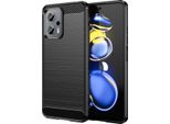 Custodia Per Xiaomi Poco X4 Gt In Silicone Tpu Morbido, Fibra Di Carbonio, Custodia Protettiva Antiurto Nera