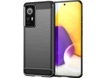 Custodia Per Xiaomi 12 / 12X / 12S In Silicone Tpu Morbido, Fibra Di Carbonio, Custodia Protettiva Antiurto Nera
