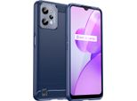 Custodia Per Realme C31 In Silicone Tpu Morbido, Fibra Di Carbonio, Custodia Protettiva Antiurto Blu