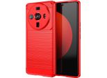 Custodia Per Xiaomi 12S Ultra Morbido Silicone Tpu, Fibra Di Carbonio, Custodia Protettiva Antiurto Rosso