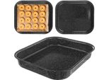 Orion Teglia Da Forno Teglia Smaltata Per Carne Biscotti Dolci Verdure Rivestimento Antiaderente 29,5X25,5X4,5 Cm