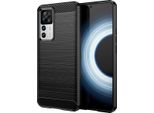 Custodia Per Xiaomi Redmi K50 Ultra Morbido Silicone Tpu, Fibra Di Carbonio, Custodia Protettiva Antiurto Nero