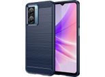 Oneplus Nord N20 Se Custodia, Fibra Di Carbonio Tpu Silicone Antiurto Custodia Protettiva Per Oneplus Nord N20 Se Blu