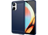 Custodia Realme 10 Pro, Custodia Protettiva In Fibra Di Carbonio Tpu Silicone Antiurto Per Realme 10 Pro Blu