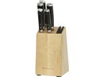 Ceppo Di Coltelli Kitchenaid Gourmet In Legno Di Betulla - 6 Pezzi - Affilacoltelli Integrato