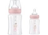Kikkaboo Biberon Pp 240 Ml Tettarella In Silicone Taglia M, Anticolica, Da 3 Mesi Rosa
