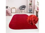 Tappeto Da Salotto Moderno Con Angoli Arrotondati In Rosso Dimensioni - 160 X 230 Cm