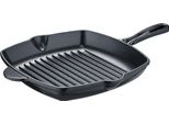 Berndes B.Iron Grillpfanne, Pfanne, Induktionsgeeignet, Gusseisen, Schwarz / Grau, 27 X 27 Cm, 034233