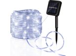 Swanew Luce Solare A Fune Filo Giardino Luci Fata Led Luce A Fune-Bianco Freddo-10M