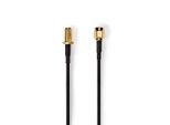Cavo Antenna | Rp Sma Maschio | Rp Sma Femmina | Placcato Oro | 50 Ohm | Protezione A Guscio Singolo | 3,00 M | Rotondo | Pvc | Nero | Etichetta