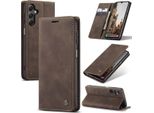 Galaxy A24 4G Caso, Retropoliuretanocustodia In Pelle Con Funzione Di Stand Custodia Protettiva Per Samsung Galaxy A24 4G Rame