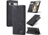 Google Pixel 7A Case, Retro Custodia In Finto Cuoio Con Funzione Stand Custodia Protettiva Per Google Pixel 7A Nero